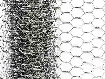 A roll of galvanized rabbit wire netting