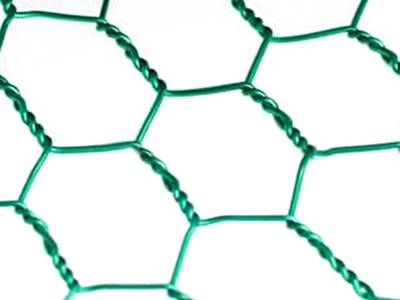 Green PVC coated chicken wire