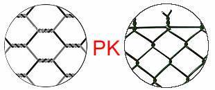 chicken wire mesh woven structure vs chain link mesh structure